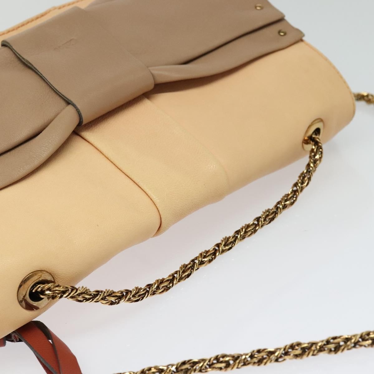 Chloe Vintage Flap shoulder bag Leather, BEIGE, LEATHER, Shoulder bag