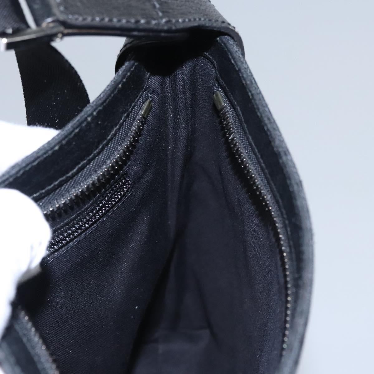 Gucci Vintage Flat Messenger Bag GG Canvas, BLACK, CANVAS, Shoulder bag