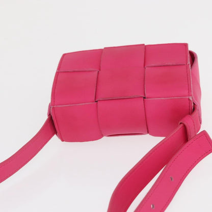 Bottega Veneta Cassette Crossbody Bag Maxi Intrecciato Leather, PINK, LEATHER, Clutche & pouche