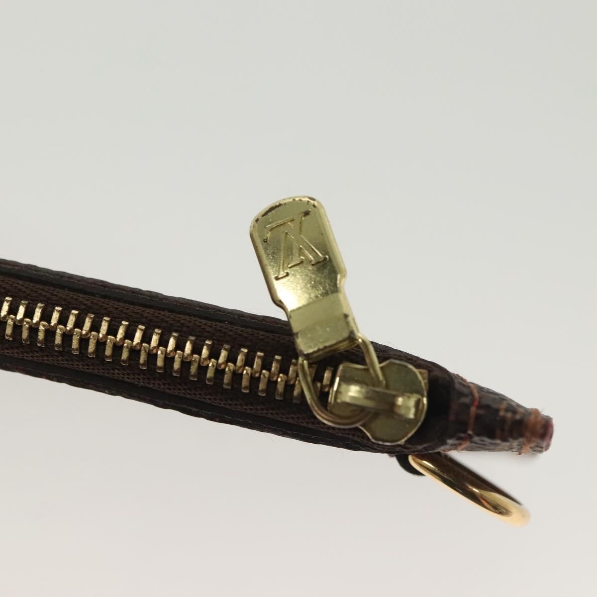 Louis Vuitton Neverfull Pochette Damier, BROWN, CANVAS, Tote bag