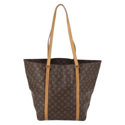 Louis Vuitton Shopping Sac Handbag Monogram Canvas, BROWN, CANVAS, Handbag
