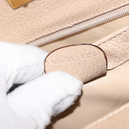 Gucci Vintage Convertible Bamboo Box Crossbody Bag Leather, BEIGE, LEATHER, Crossbody bag