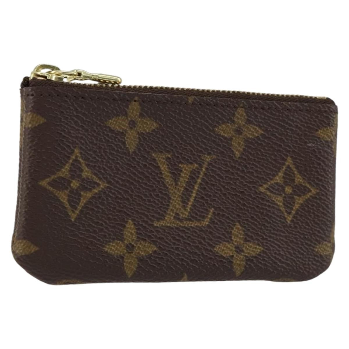 Louis Vuitton Pochette Clés Monogram Canvas, BROWN, CANVAS, Wallets