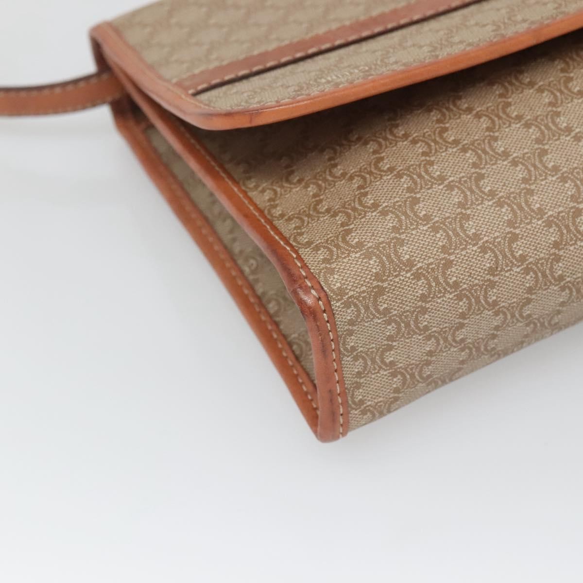 Celine Macadam Shoulder Bag PVC Leather, BEIGE, CANVAS, Shoulder bag