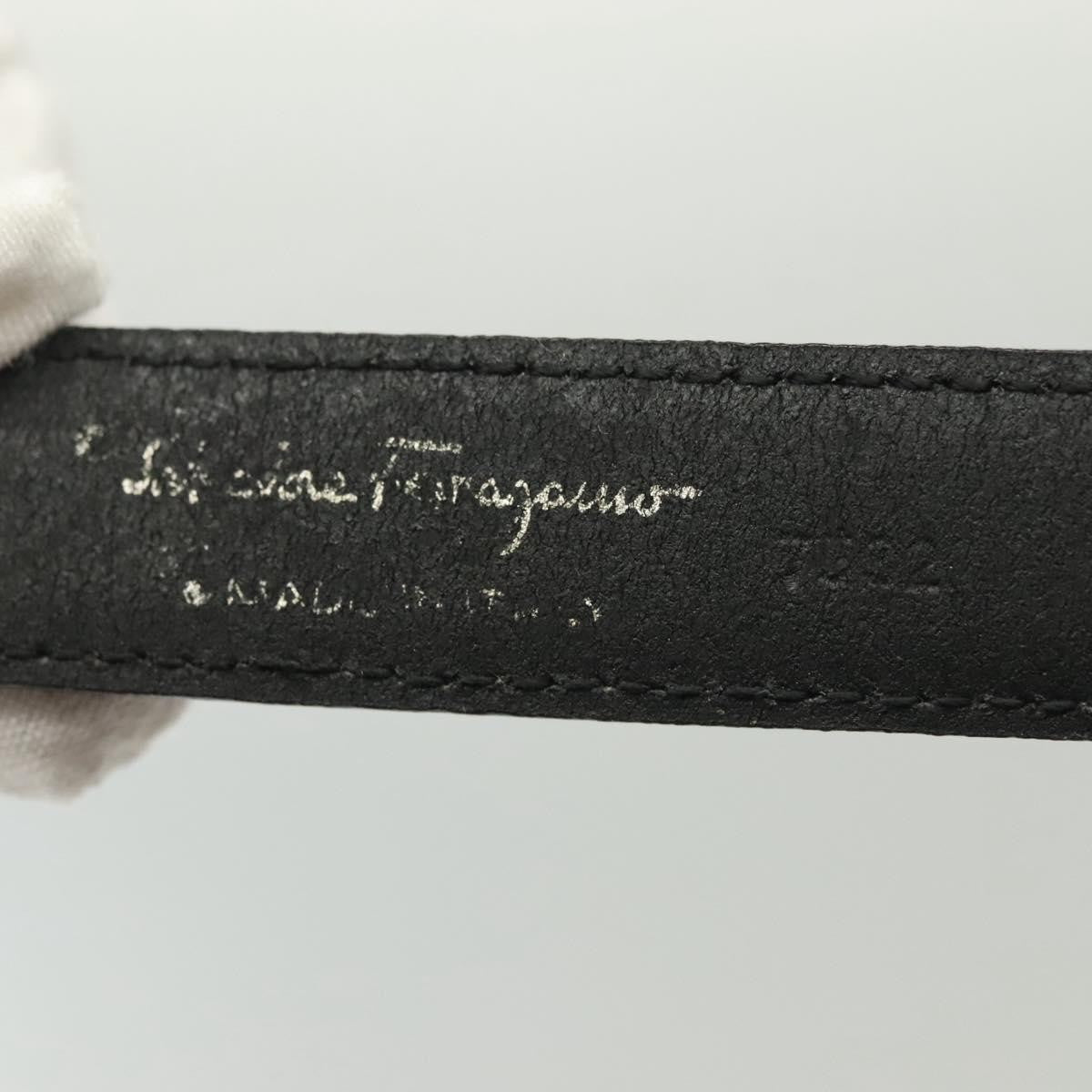 Salvatore Ferragamo Gancini Belt Leather, BLACK, LEATHER, Belts