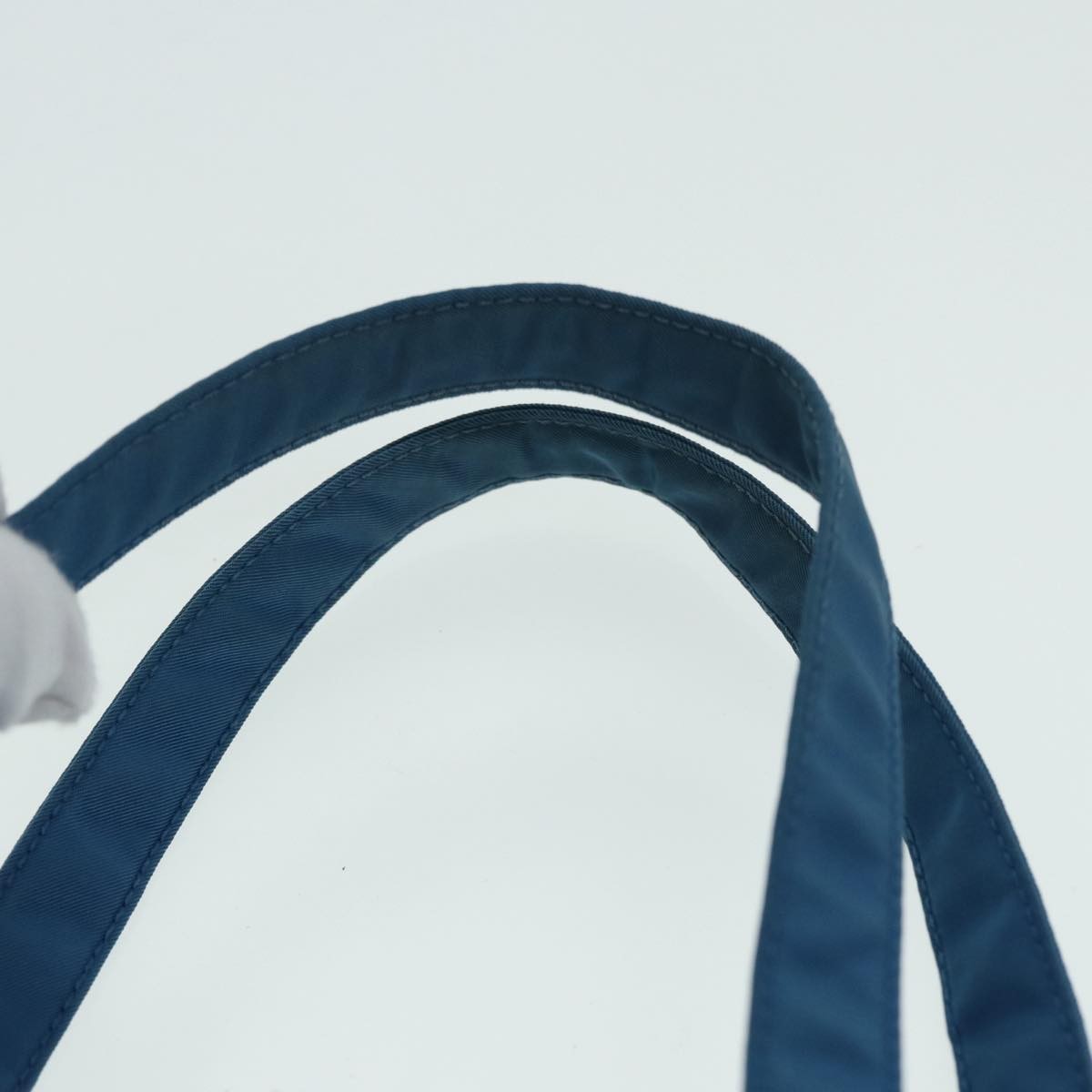 Prada Robot Open Tote Tessuto, BLUE, NYLON, Tote bag