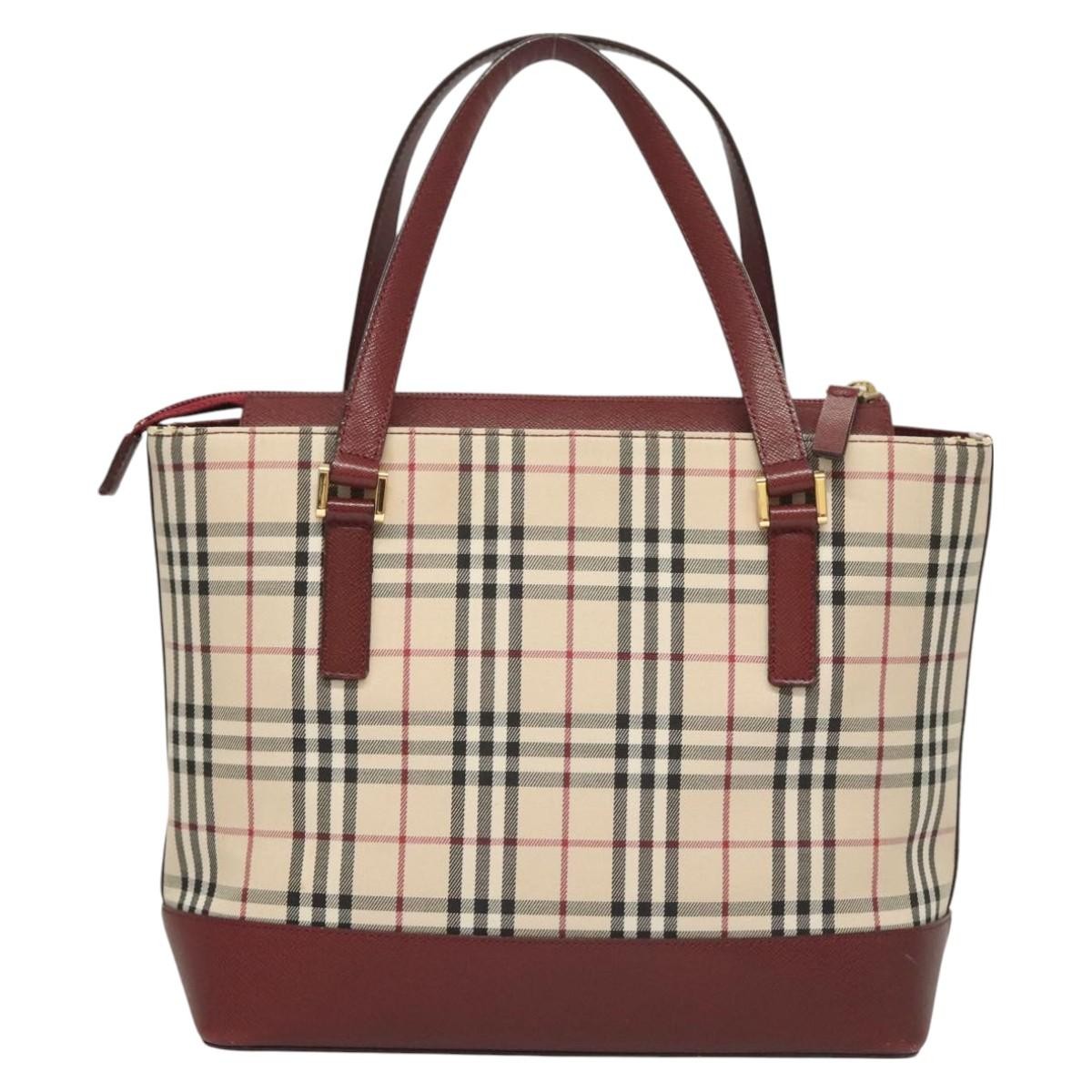Burberry Nova Check Tote canvas check pattern, BEIGE, CANVAS, Tote bag