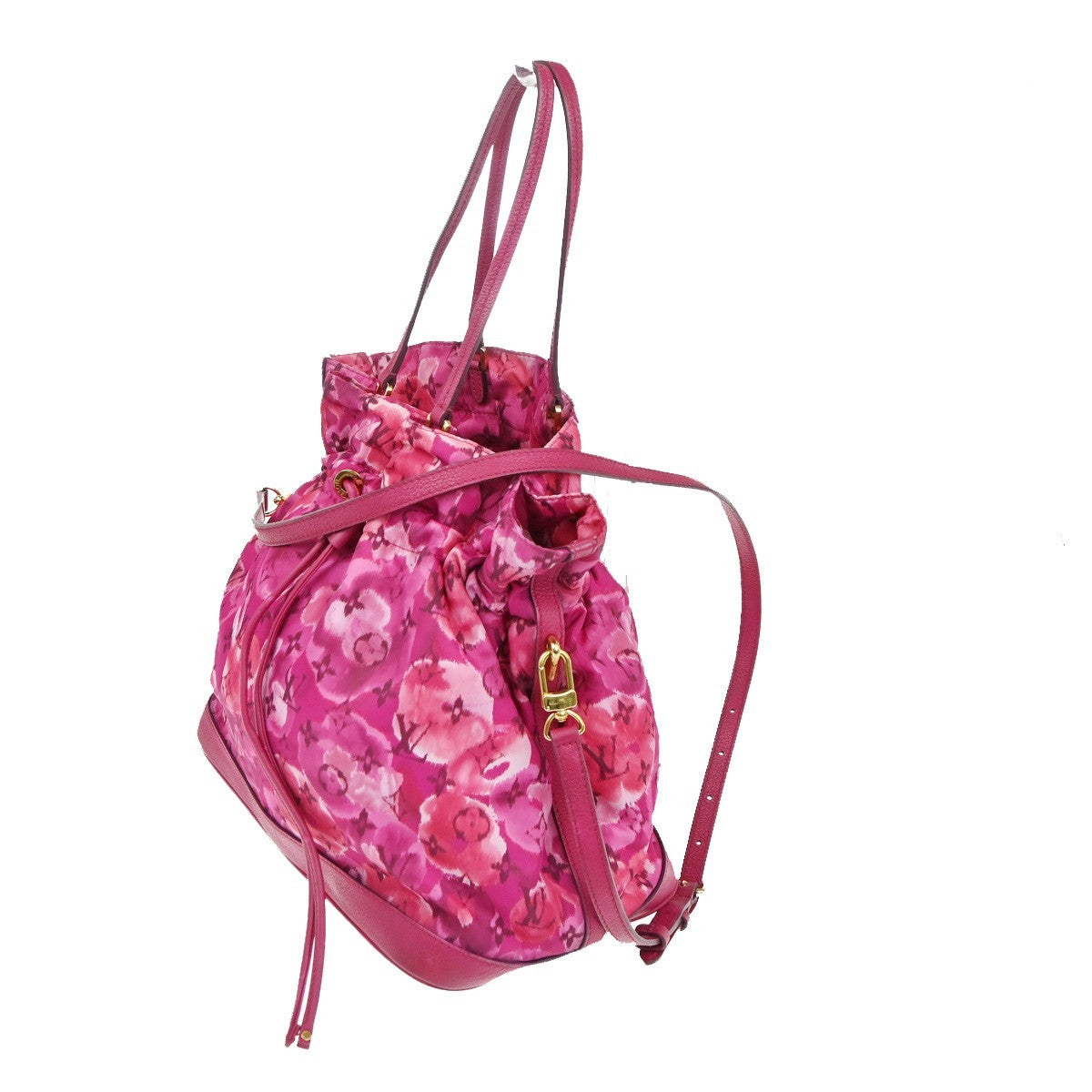 Louis Vuitton Noefull Handbag Ikat Nylon, Pink, Nylon, Shoulder Bag