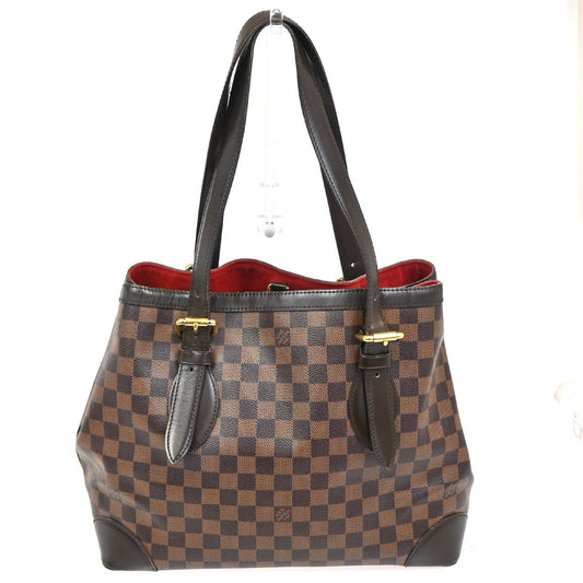 Louis Vuitton Hampstead Handbag Damier, BROWN, CANVAS, Shoulder bag