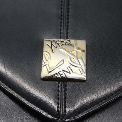 Saint Laurent Vintage Handbag Leather, BLACK, LEATHER, Handbag