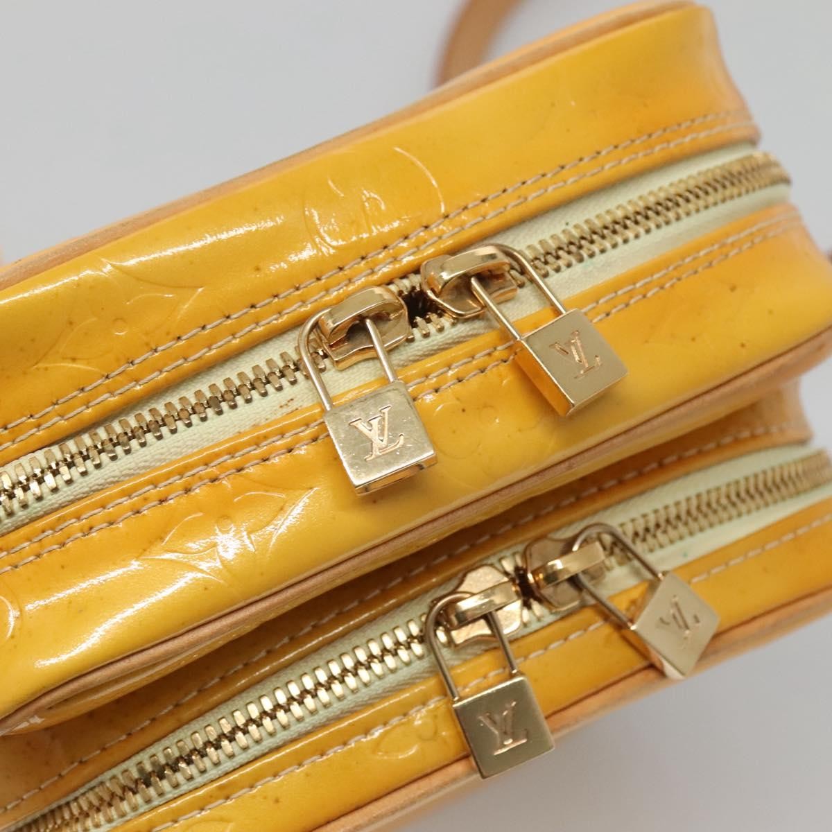 Louis Vuitton Wooster Handbag Monogram Vernis, YELLOW, PATENT_LEATHER, Handbag