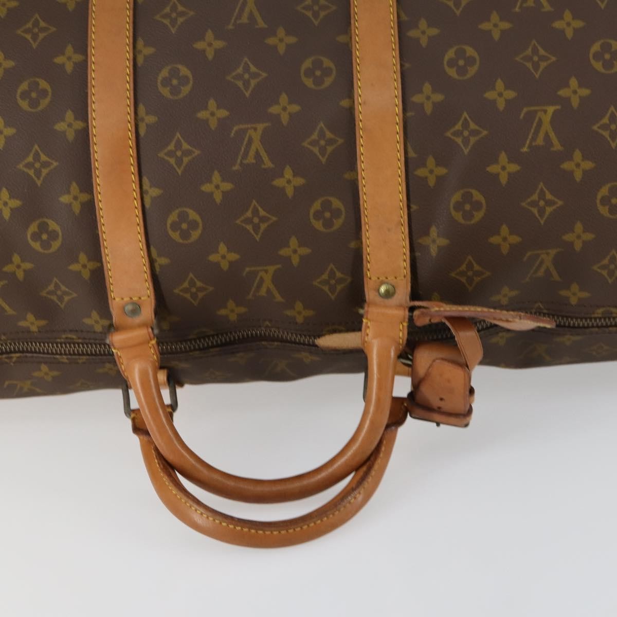 Louis Vuitton Keepall Bag Monogram Canvas, BROWN, CANVAS, Travel bag