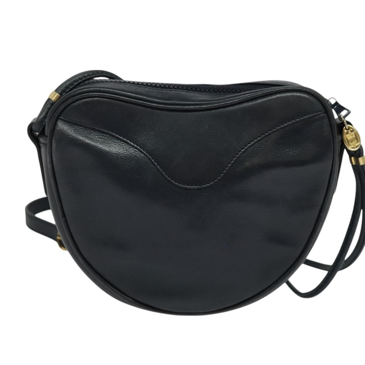 Celine Shoulder Bag Leather, NAVY, LEATHER, Shoulder bag