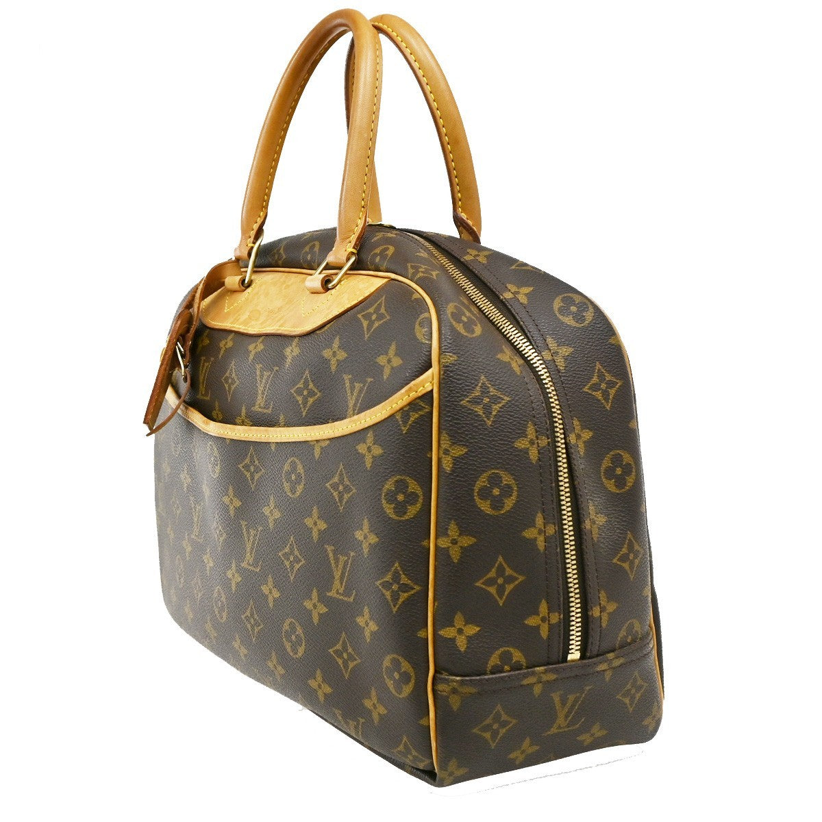 Louis Vuitton Deauville Handbag Monogram Canvas, BROWN, CANVAS, Handbag