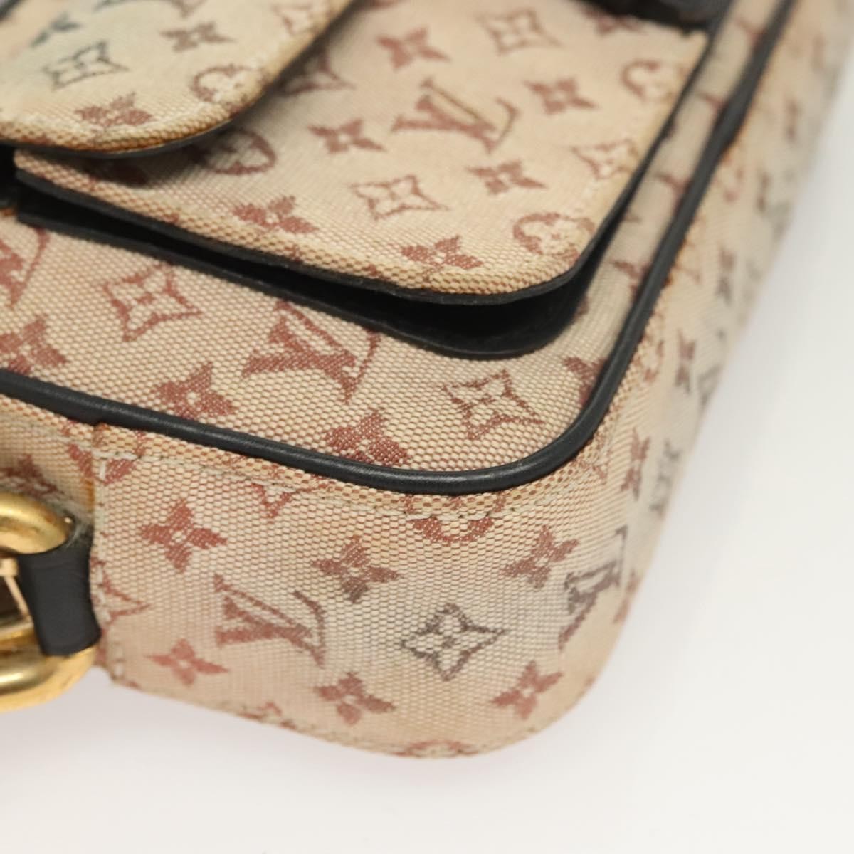 Louis Vuitton Juliette Crossbody Bag Mini Lin, BLUE, CANVAS, Shoulder bag