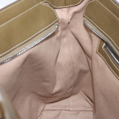 Celine Vintage Macadam Shoulder Bag Canvas, KHAKI, CANVAS, Shoulder bag