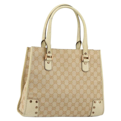 Gucci Open Tote GG Canvas, BEIGE, CANVAS, Tote bag