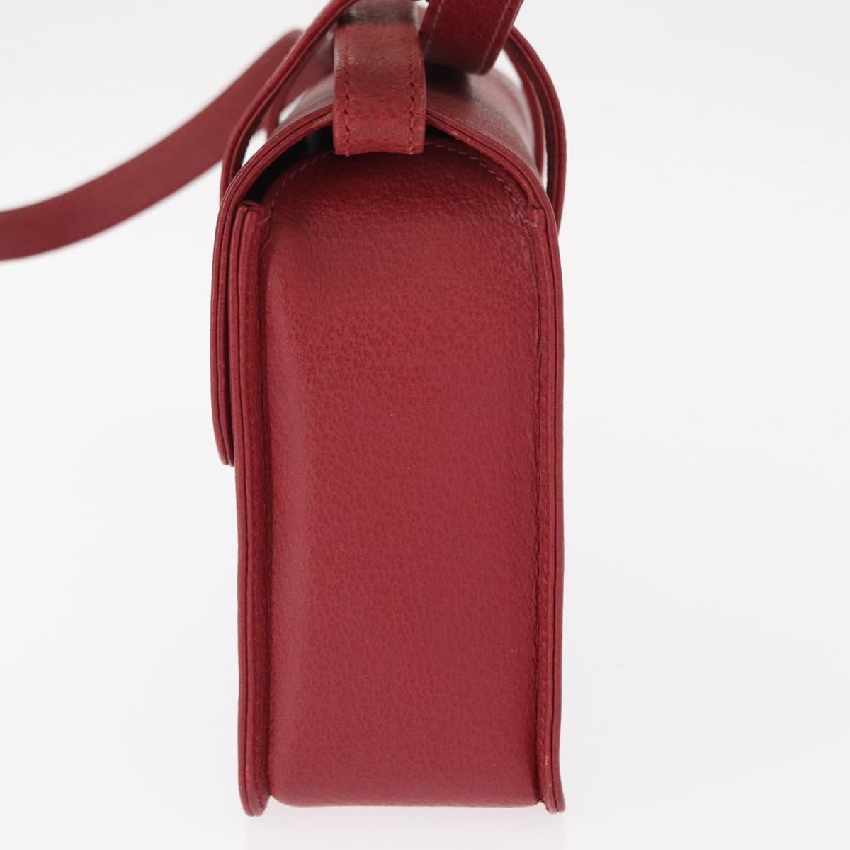 Gucci Vintage Bamboo Handle Bag Leather, RED, LEATHER, Handbag