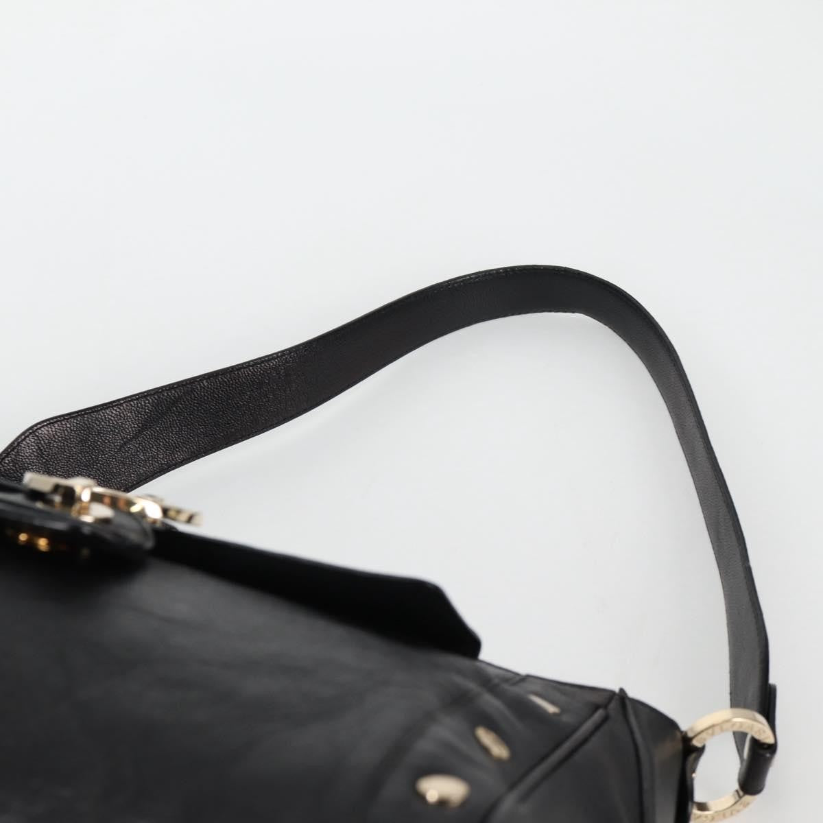 Bvlgari Chandra Top Handle Bag Leather, BLACK, LEATHER, Shoulder bag