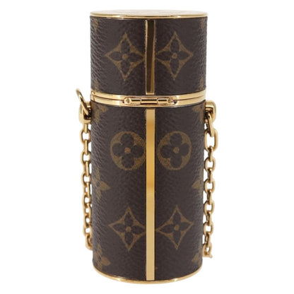 Louis Vuitton Lipstick Case on Chain Monogram Canvas, BROWN, CANVAS, Clutche & pouche