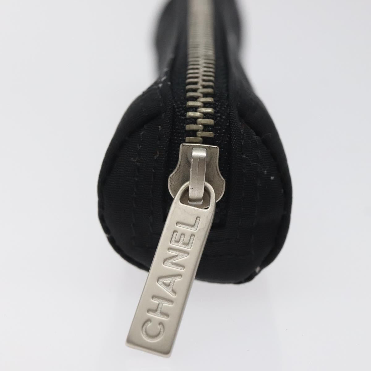 Chanel Travel Line Pen Case Nylon, BLACK, NYLON, Wallets