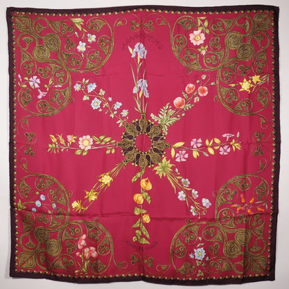 Hermes Carré 90 Silk multicolor, RED, SILK, Scarve & shawl