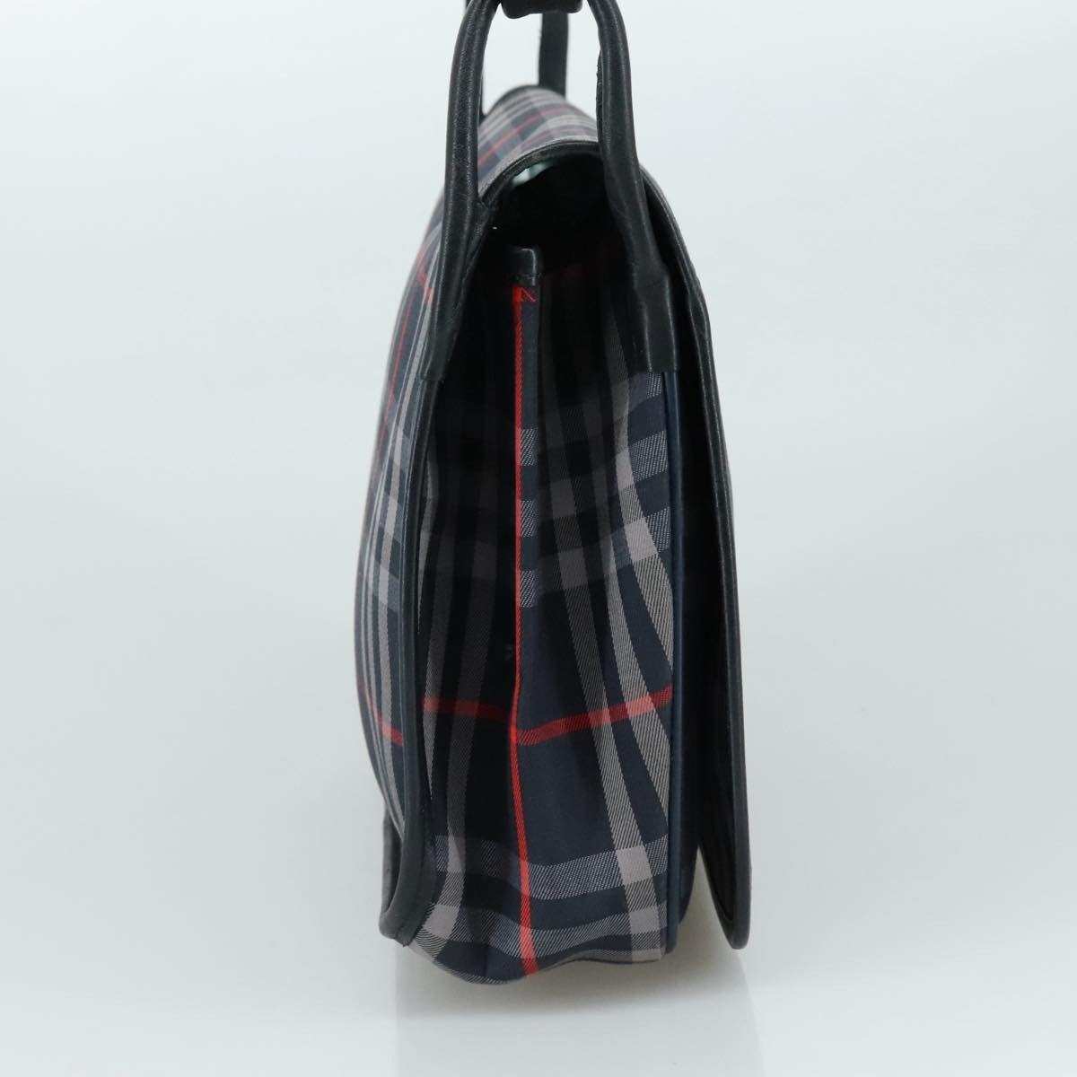 Burberry Nova Check Tote Leather, NAVY, CANVAS, Tote bag