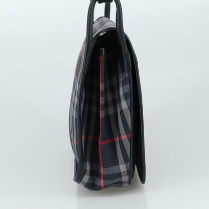 Burberry Nova Check Tote Leather, NAVY, CANVAS, Tote bag