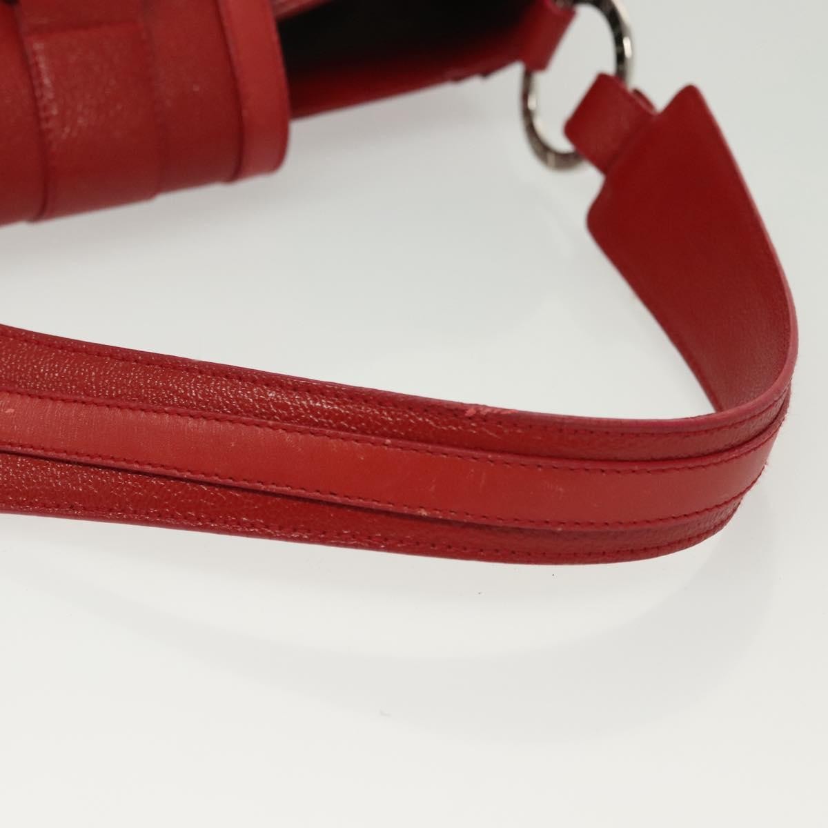 Bvlgari Chandra Top Handle Bag Leather, RED, LEATHER, Shoulder bag