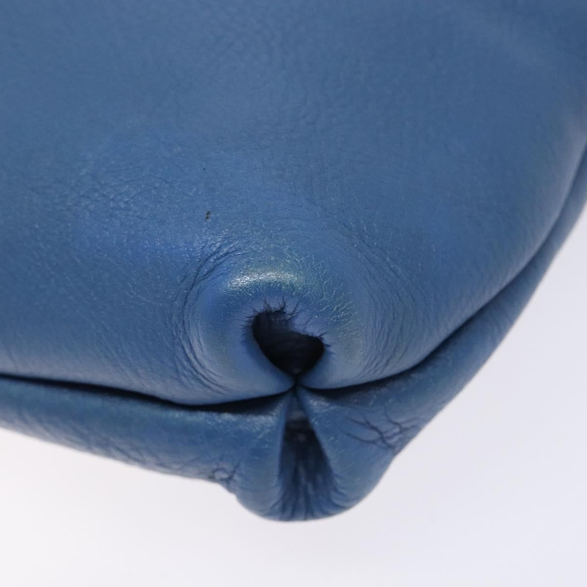 Salvatore Ferragamo Gancini Shoulder Bag Leather, BLUE, LEATHER, Shoulder bag