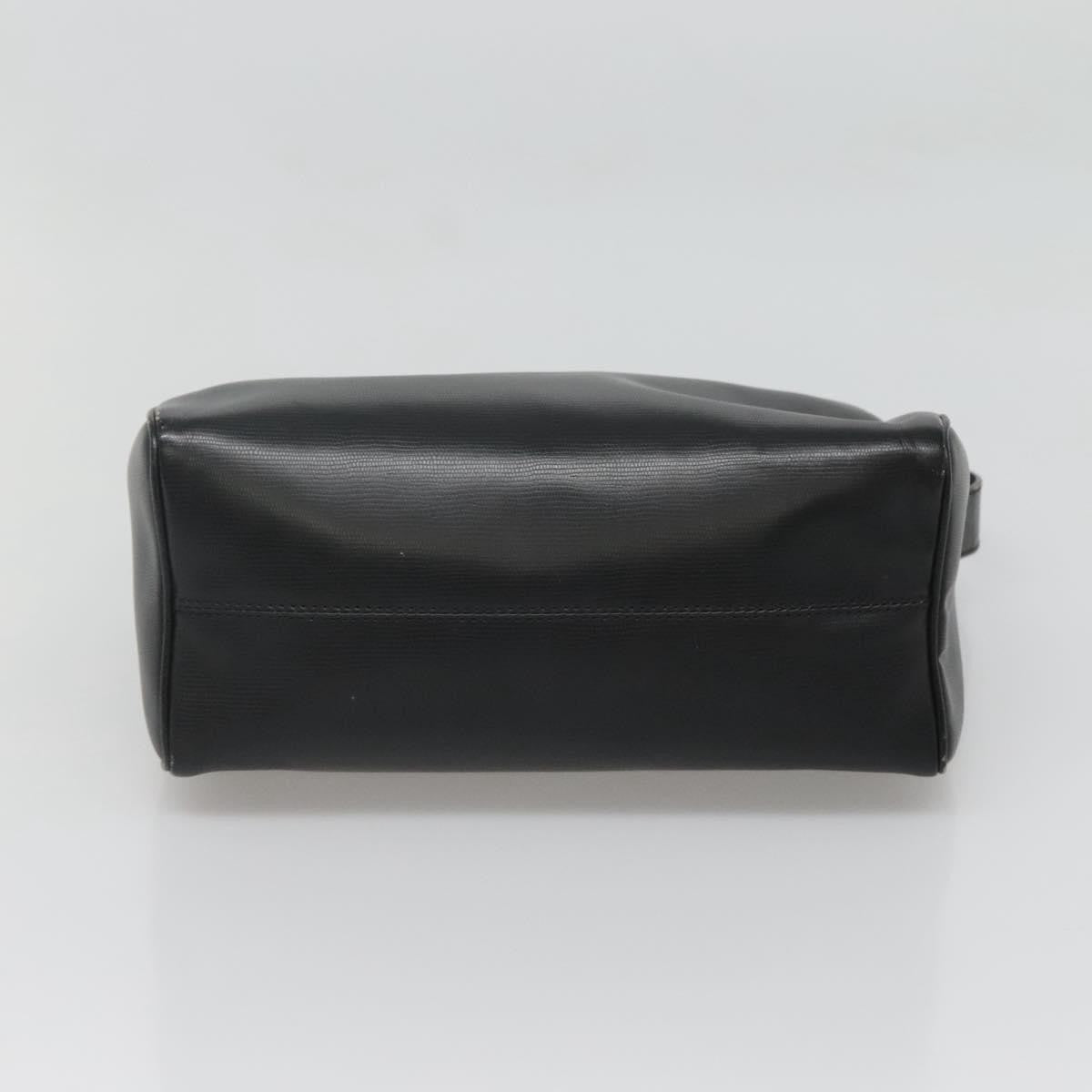 Celine Circle Logo Handbag Leather, BLACK, LEATHER, Handbag
