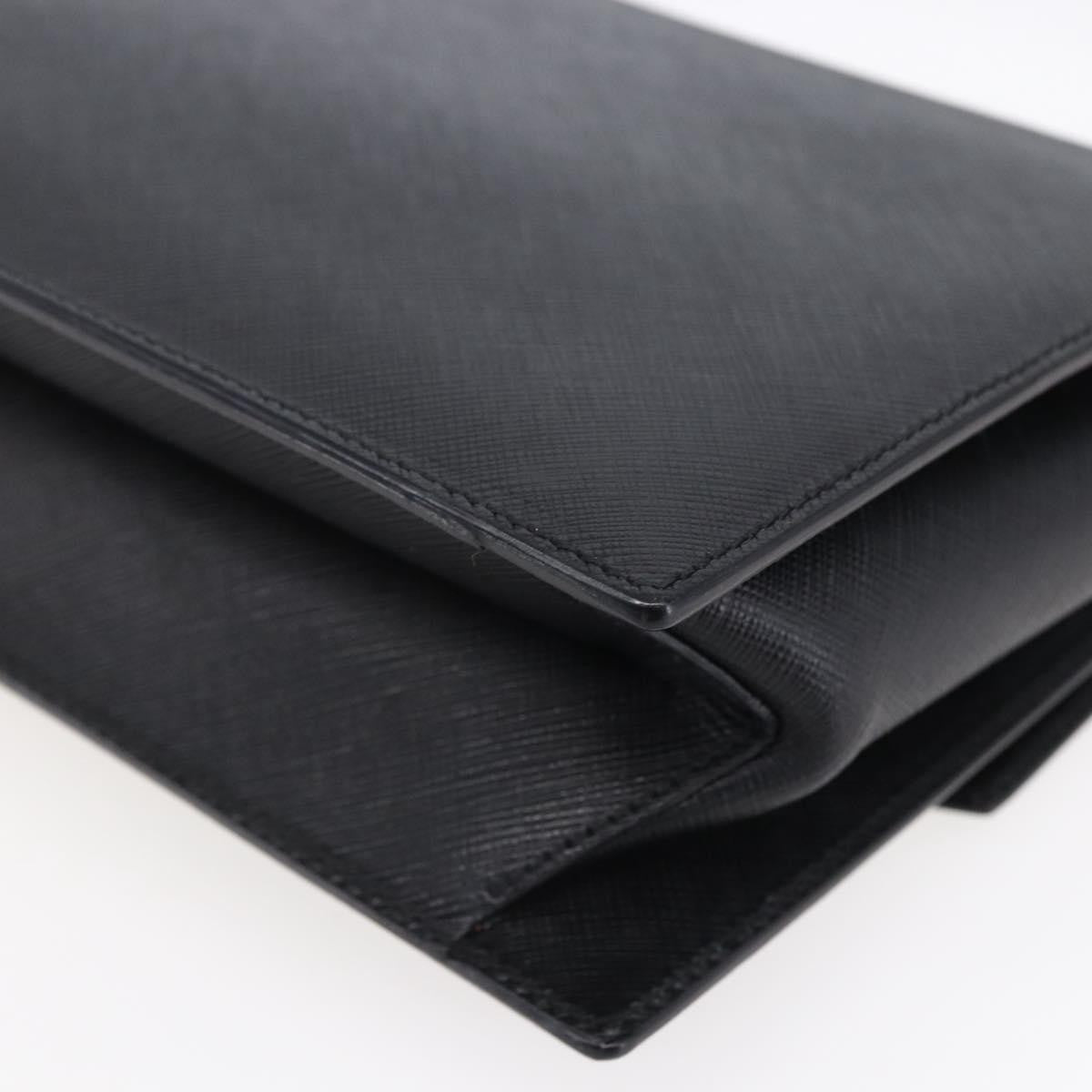 Salvatore Ferragamo Gancini handbag Leather, BLACK, LEATHER, Shoulder bag