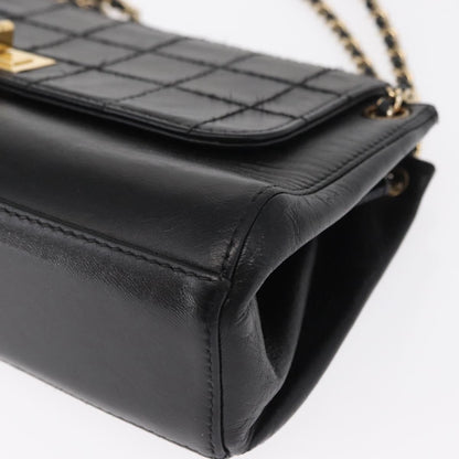 Chanel Chocolate Bar Accordion Reissue Flap Bag Quilted Lambskin, BLACK, LEATHER, Shoulder bag