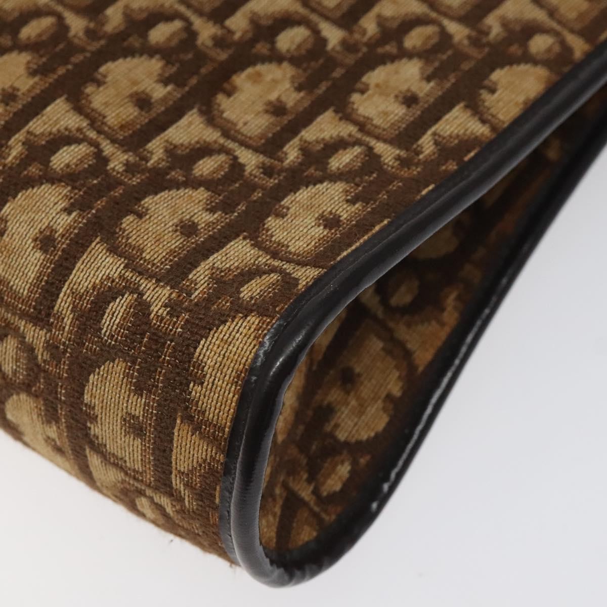 Christian Dior Vintage Trotter Shoulder Bag Canvas, BROWN, CANVAS, Shoulder bag