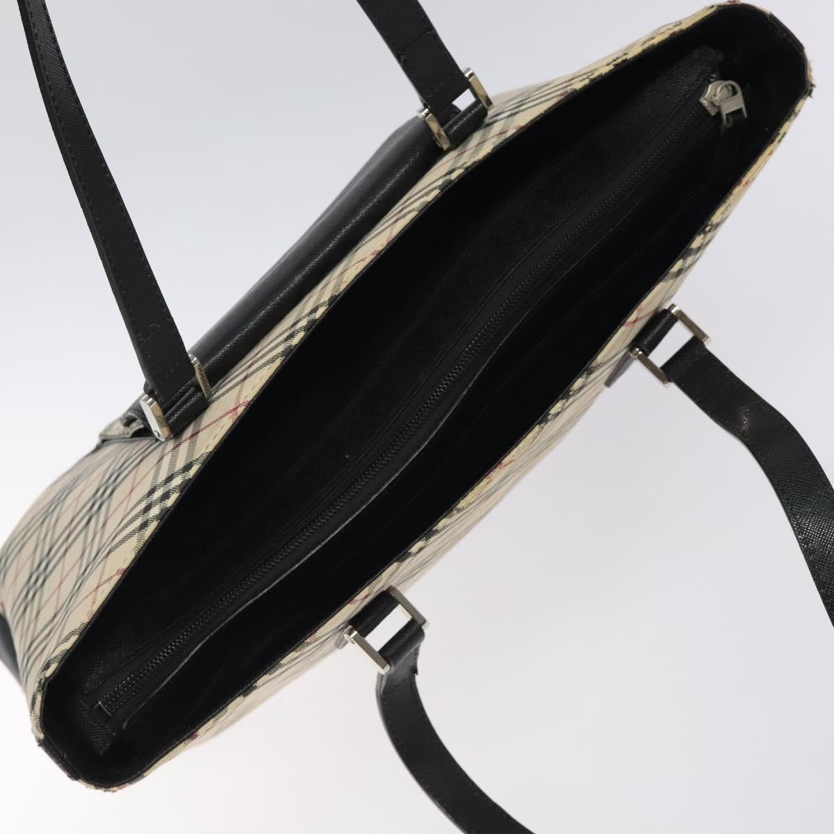 Burberry Nova Check Tote Canvas and Leather, BEIGE, CANVAS, Tote bag