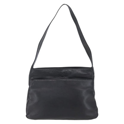 Loewe Anagram Shoulder Bag Leather, BLACK, LEATHER, Shoulder bag