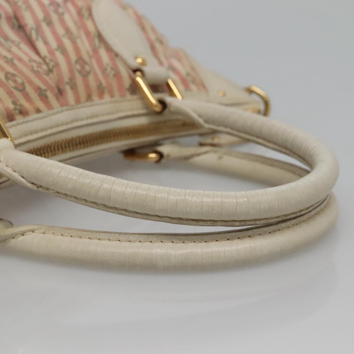 Louis Vuitton Marina Handbag Mini Lin Croisette, PINK, CANVAS, Handbag