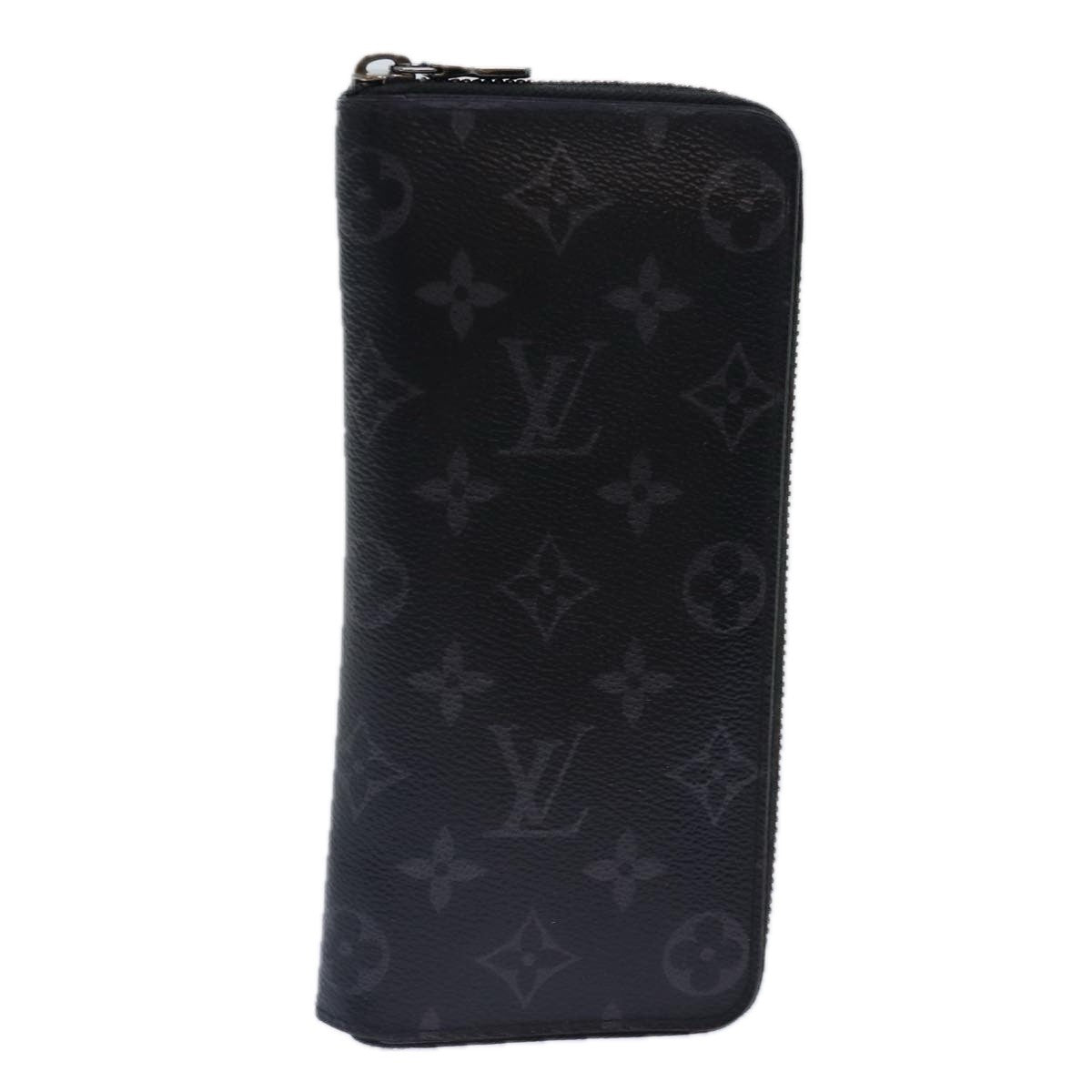 Louis Vuitton Zippy wallet vertical Taurillon Leather, BLACK, CANVAS, Wallets