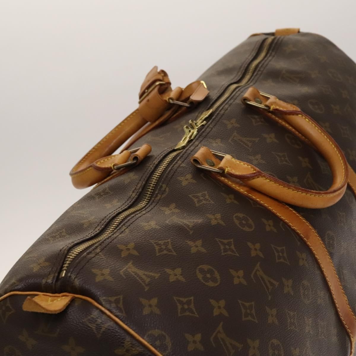 Louis Vuitton Keepall Bag Monogram Canvas, BROWN, CANVAS, Travel bag