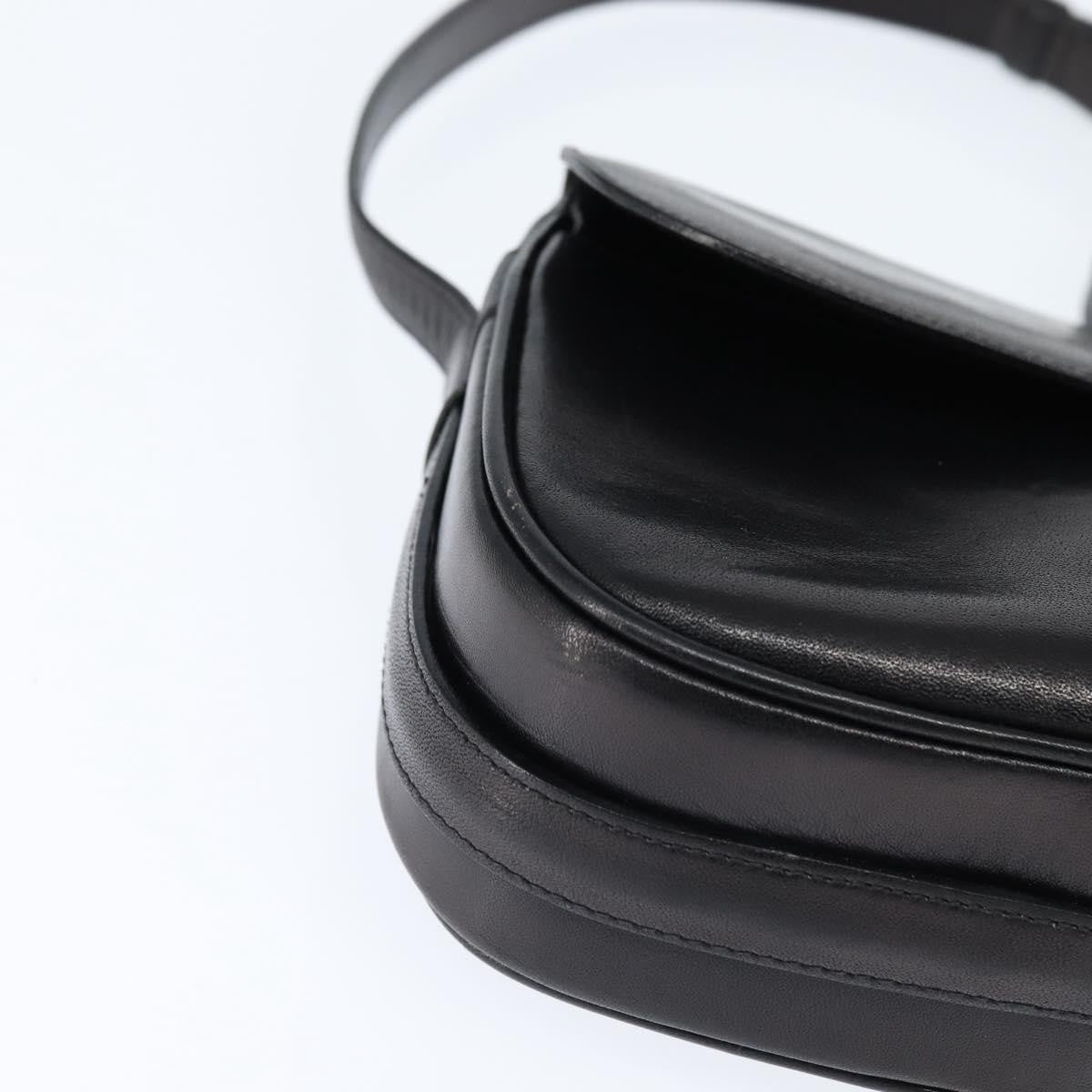 Celine Shoulder Bag Leather, BLACK, LEATHER, Shoulder bag