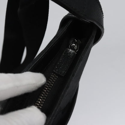 Gucci Vintage Flat Messenger Bag GG Canvas, BLACK, CANVAS, Shoulder bag