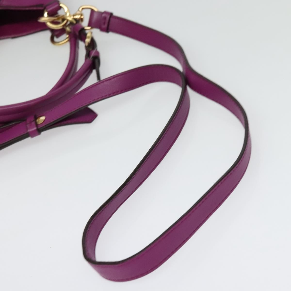 Salvatore Ferragamo Gancini handbag Leather, PURPLE, LEATHER, Handbag