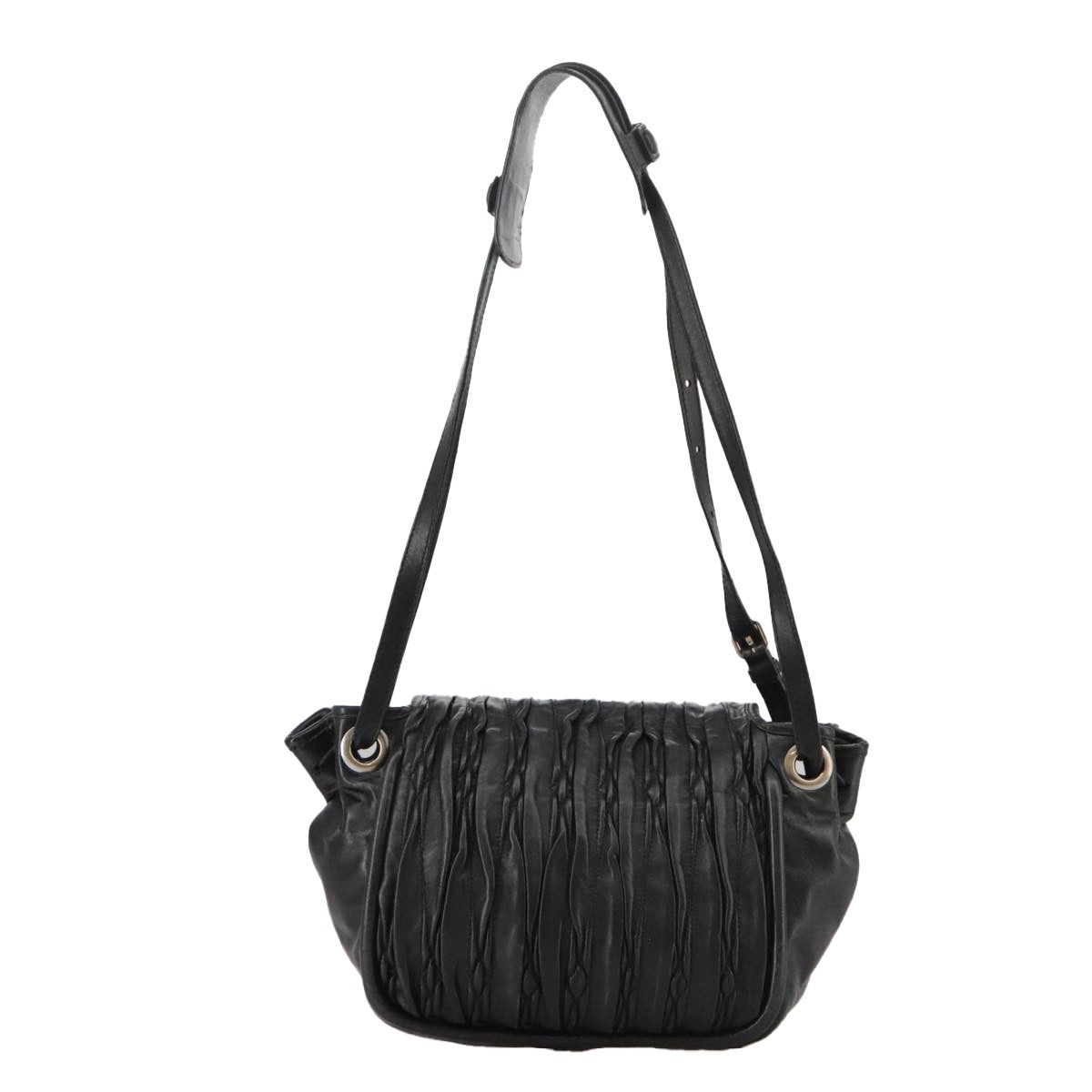 Bally Vintage Shoulder Bag Leather, BLACK, LEATHER, Shoulder bag