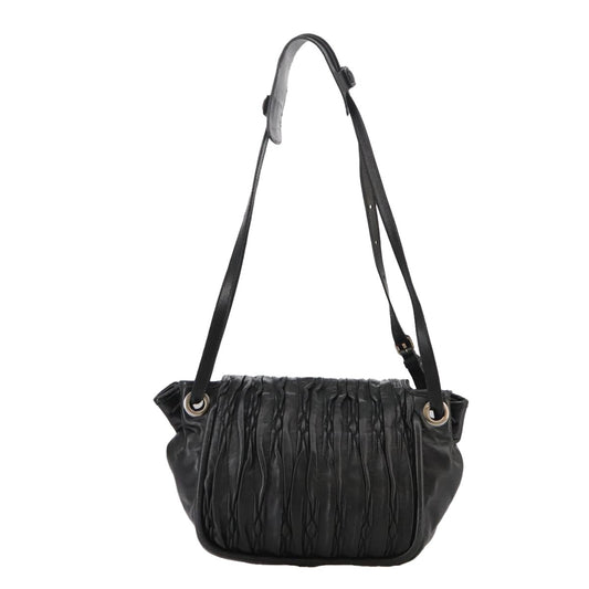 Bally Vintage Shoulder Bag Leather, BLACK, LEATHER, Shoulder bag