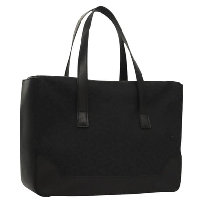 Celine C Macadam Handbag Canvas, BLACK, CANVAS, Handbag