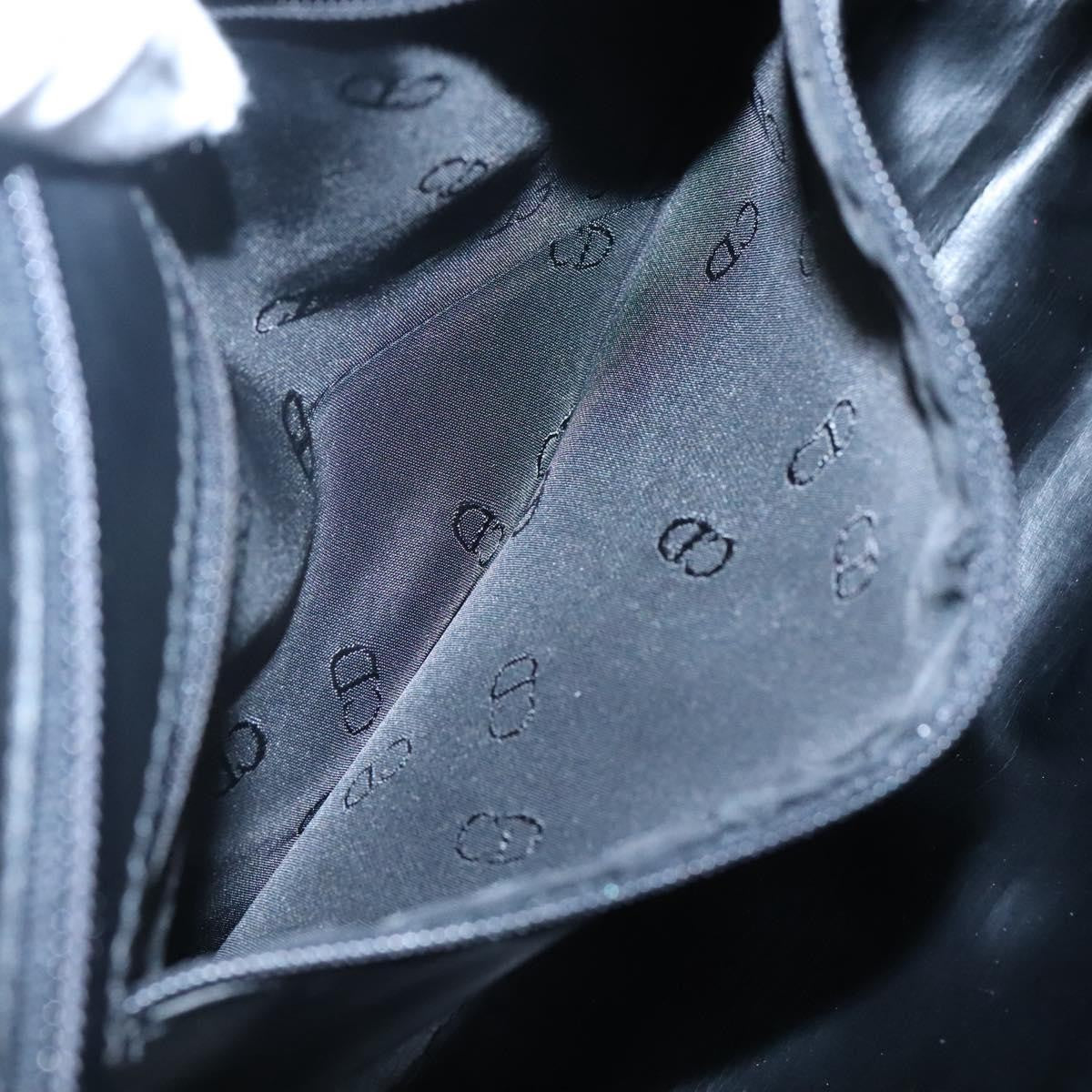 Christian Dior CD Zip Pouch Leather, BLACK, LEATHER, Clutche & pouche