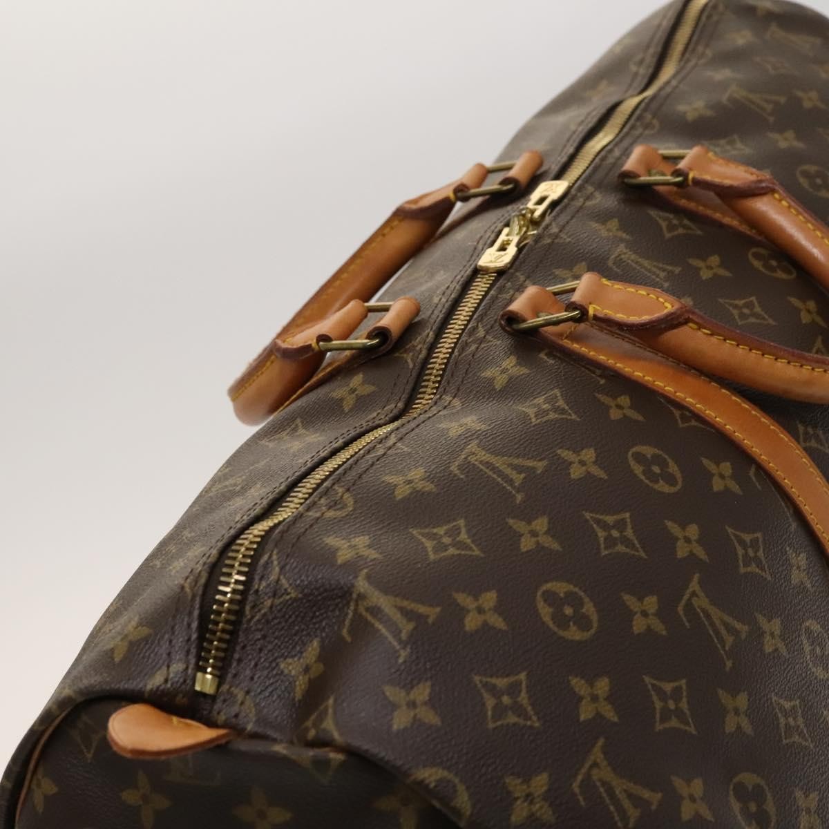Louis Vuitton Keepall Bag Monogram Canvas, BROWN, CANVAS, Travel bag