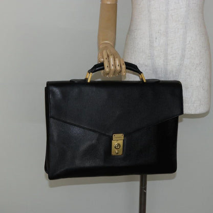 Chanel Vintage Lock Briefcase Caviar, Black, Leather, Briefcase