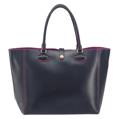 Loewe Leo Shopper Tote Leather, NAVY, LEATHER, Tote bag
