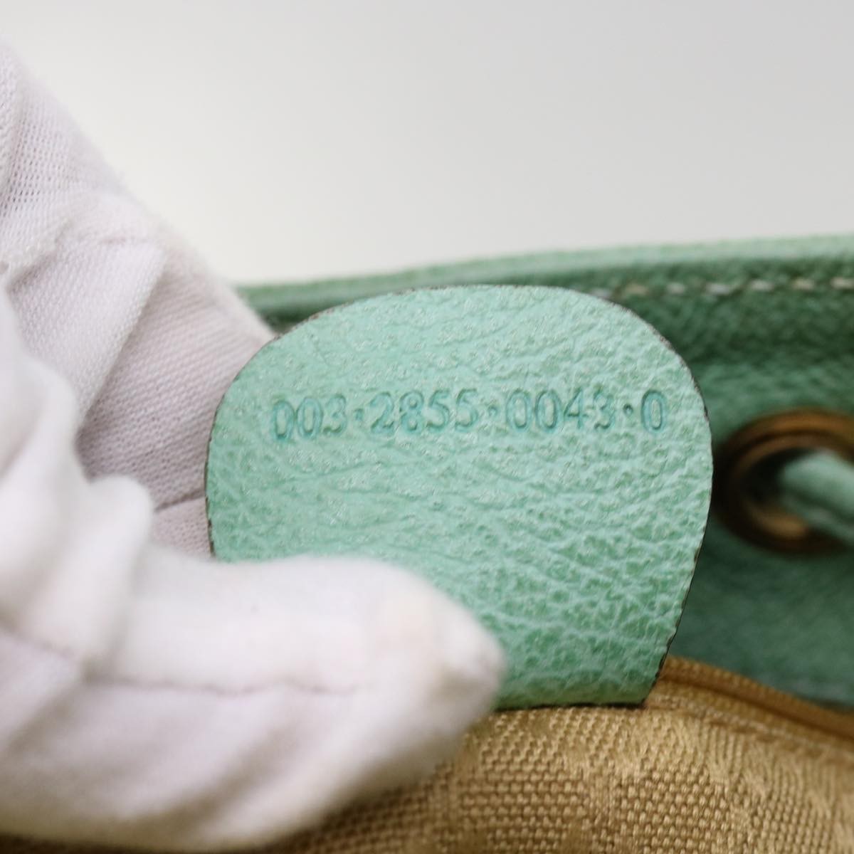 Gucci Vintage Bamboo Drawstring Backpack Suede and Leather, BLUE, SUEDE, Backpack